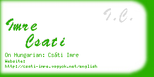 imre csati business card